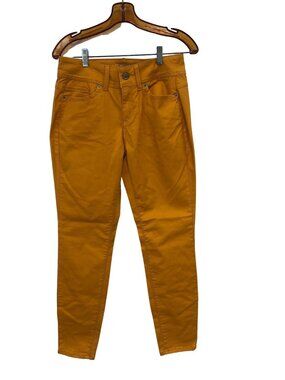No Boundaries Jeans Womens Size 11 Mustard Mid Rise Skinny 5 Pocket Pants